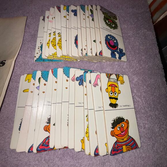 Vintage Sesame Street Dominoes Game – Character Matching Tiles - Picture 3 of 3